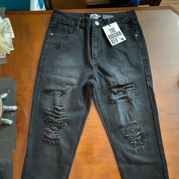 Dolls Kills The Rockn Rev high waisted distressed size 8 - Picture 9 of 9